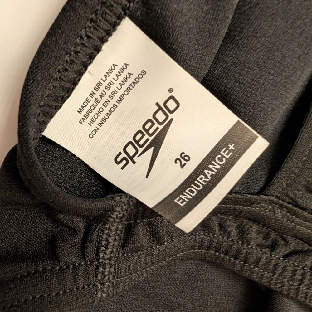Speedo Black Racerback Endurance+ One Piece Swimsuit - Size 26 - Picture 8 of 11